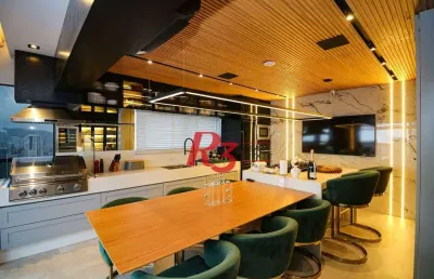 Cobertura com 2 suítes à venda, 148 m² por r$ 3.300.000 - embaré - santos/sp
