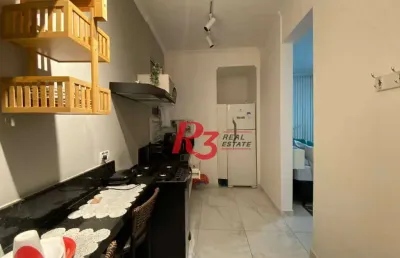 Kitnet com 1 dormitório, 29 m² - venda por r$ 320.000,00 ou aluguel por r$ 3.349,35/mês - boa vista - são vicente/sp