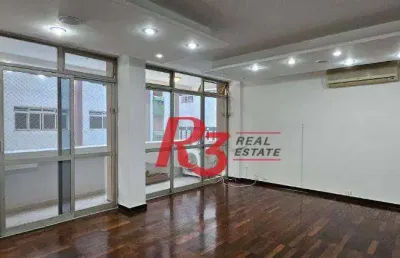 Apartamento com 3 dormitórios para alugar, 161 m² por r$ 6.000,00/mês - gonzaga - santos/sp