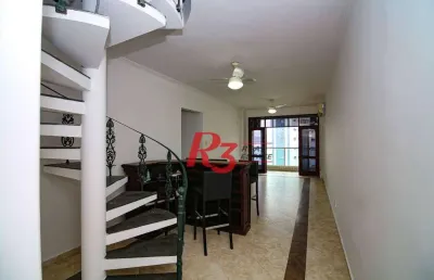 Cobertura com 3 dormitórios à venda, 246 m² por r$ 1.383.000,00 - ponta da praia - santos/sp