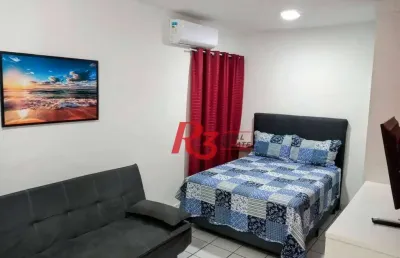 Apartamento com 1 dormitório à venda, 34 m² por r$ 350.000,00 - ponta da praia - santos/sp