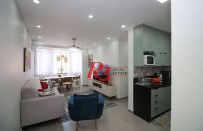Apartamento com 3 dormitórios à venda, 100 m² por r$ 620.000,00 - josé menino - santos/sp