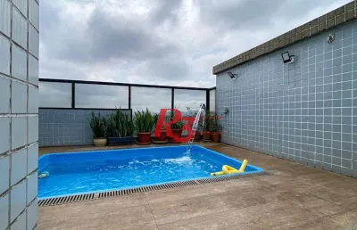 Cobertura triplex com 3 dormitórios à venda, 300 m² por r$ 1.750.000 - aparecida - santos/sp