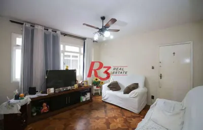 Apartamento com 2 quartos à venda, 85 m² por r$ 420.000 - campo grande - santos/sp