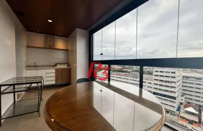 Apartamento com 1 dormitório para alugar, 54 m² por r$ 6.000,02/mês - boqueirão - santos/sp
