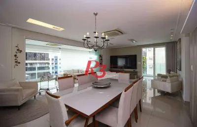 Apartamento com 4 dormitórios, 277 m² - venda por r$ 3.690.000,00 ou aluguel por r$ 25.000,00/mês - embaré - santos/sp