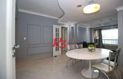Apartamento com 3 dormitórios para alugar, 96 m² por r$ 6.500,00/mês - gonzaga - santos/sp