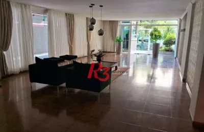 Apartamento com 4 dormitórios para alugar, 210 m² por r$ 8.300,00/mês - pompéia - santos/sp