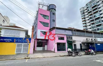 Prédio para alugar, 746 m² por r$ 30.000,02/mês - boqueirão - santos/sp