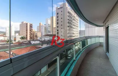 Apartamento com 4 dormitórios para alugar, 176 m² por r$ 17.760,00/mês - ponta da praia - santos/sp