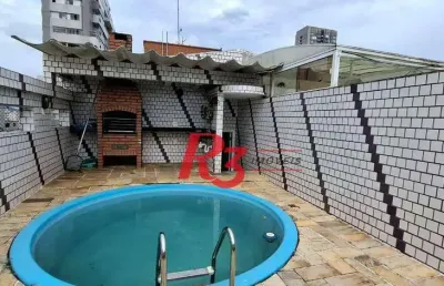 Cobertura à venda, 160 m² por r$ 1.170.000,00 - gonzaga - santos/sp