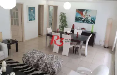 Apartamento com 3 dormitórios, 139 m² - venda por r$ 740.000,00 ou aluguel por r$ 6.000,02/mês - gonzaga - santos/sp