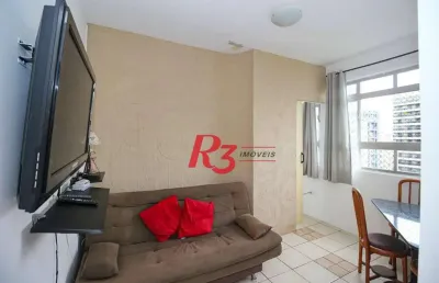 Apartamento com 1 dormitório para alugar, 40 m² por r$ 2.500,00/mês - ponta da praia - santos/sp