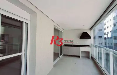 Apartamento com 2 dormitórios para alugar, 94 m² por r$ 8.500,00/mês - boqueirão - santos/sp