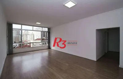Apartamento com 3 dormitórios para alugar, 168 m² por r$ 6.300,00/mês - boqueirão - santos/sp