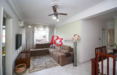 Apartamento para alugar, 77 m² por r$ 4.400,00/mês - boqueirão - santos/sp