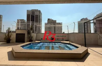 Cobertura à venda, 600 m² por r$ 4.500.000,00 - boqueirão - santos/sp