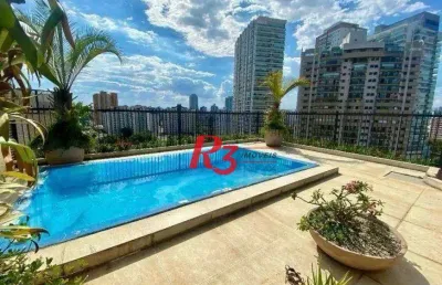 Cobertura com 5 dormitórios à venda, 336 m² por r$ 3.300.000,00 - ponta da praia - santos/sp