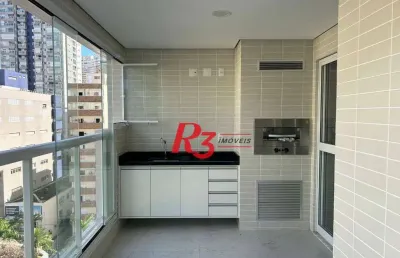 Apartamento com 2 dormitórios para alugar, 87 m² por r$ 7.500,00/mês - gonzaga - santos/sp