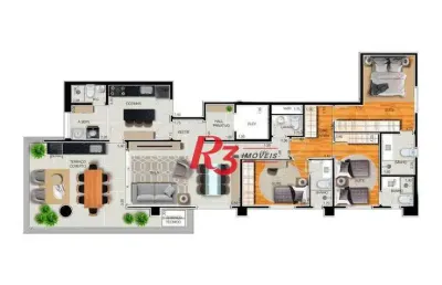 Apartamento à venda, 158 m² por r$ 2.238.363,50 - embaré - santos/sp