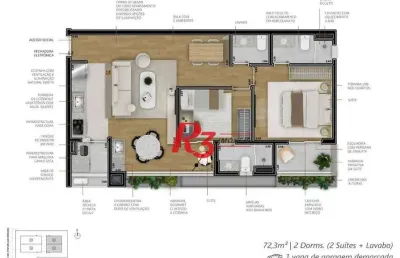 Apartamento à venda, 72 m² por r$ 1.469.490,56 - boqueirão - santos/sp