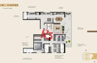Apartamento à venda, 162 m² por r$ 1.808.035,64 - boqueirão - santos/sp