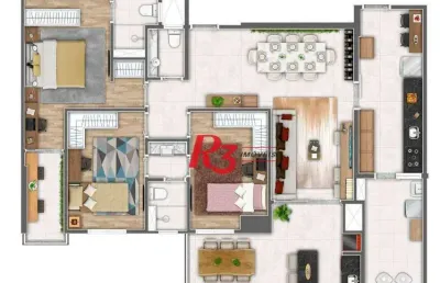 Apartamento à venda, 116 m² por r$ 1.755.000,00 - gonzaga - santos/sp
