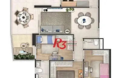 Apartamento à venda, 108 m² por r$ 1.602.000,00 - josé menino - santos/sp