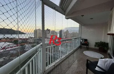 *aceita permuta* apartamento com 4 suítes com varanda e vista mar, 240 m² por r$ 2.200.000 - ponta da praia - santos/sp