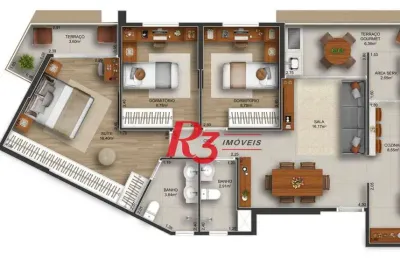 Apartamento à venda, 94 m² por r$ 1.094.231,25 - gonzaga - santos/sp