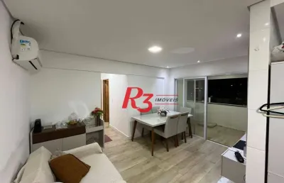 Apartamento à venda, 52 m² por r$ 595.000,00 - macuco - santos/sp