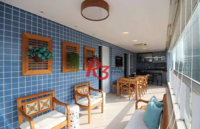 Apartamento com 3 dormitórios à venda, 136 m² por r$ 2.030.000,00 - aparecida - santos/sp