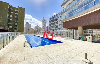 Apartamento com 2 dormitórios para alugar, 75 m² por r$ 7.000,00/mês - pompéia - santos/sp