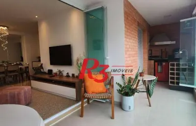 Apartamento com 2 dormitórios para alugar, 119 m² por r$ 13.455,00/mês - embaré - santos/sp