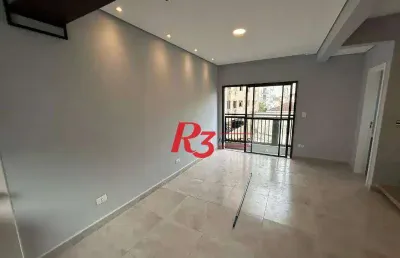 Village com 2 dormitórios para alugar, 116 m² por r$ 5.000,02/mês - marapé - santos/sp