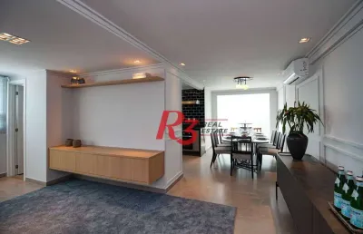 Apartamento com 3 dormitórios, 150 m² - venda por r$ 1.490.000,00 ou aluguel por r$ 12.600,01/mês - marapé - santos/sp