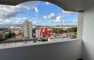 Apartamento com 3 dormitórios para alugar, 112 m² por r$ 4.250,00/mês - embaré - santos/sp