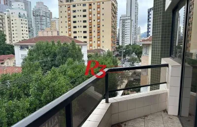 Apartamento para alugar, 188 m² por r$ 6.500,02/mês - gonzaga - santos/sp