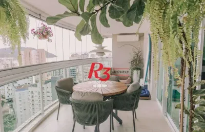 Apartamento com 3 dormitórios para alugar, 165 m² por r$ 21.800,00/mês - ponta da praia - santos/sp