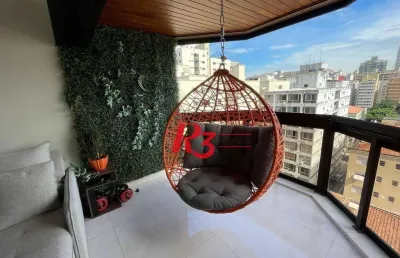 Cobertura à venda, 198 m² por r$ 1.900.000,00 - aparecida - santos/sp