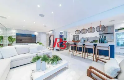 Apartamento com 3 suítes à venda, 184 m² por r$ 3.990.000 - boqueirão - santos/sp