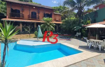 Casa com 4 dormitórios à venda, 360 m² por r$ 2.250.000,00 - morro de nova cintra - santos/sp