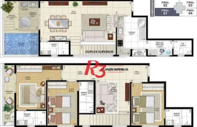 Cobertura à venda, 157 m² por r$ 2.255.000,00 - aparecida - santos/sp