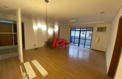 Apartamento para alugar, 160 m² por r$ 7.500,00/mês - gonzaga - santos/sp