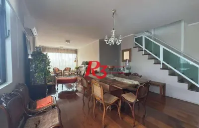 Cobertura à venda, 255 m² por r$ 1.900.000,00 - boqueirão - santos/sp