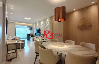 Apartamento com 3 dormitórios para alugar, 104 m² por r$ 14.500,00/mês - gonzaga - santos/sp