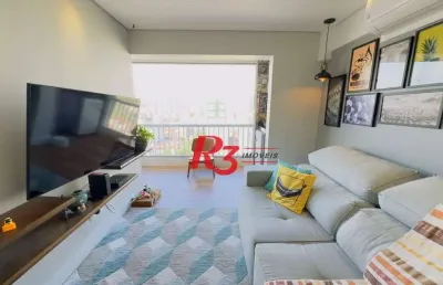 Apartamento com 2 dormitórios à venda, 69 m² por r$ 770.000,00 - encruzilhada - santos/sp