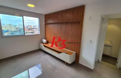 Apartamento para alugar, 42 m² por r$ 3.000,00/mês - marapé - santos/sp