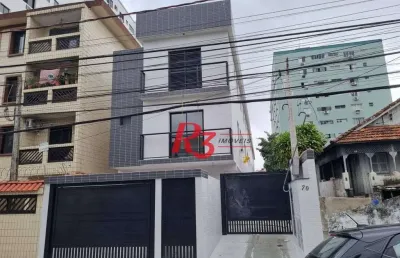 Village com 2 dormitórios à venda, 90 m² por r$ 655.000,00 - campo grande - santos/sp