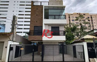 Sobrado com 2 dormitórios, 98 m² - venda por r$ 690.000,00 ou aluguel por r$ 5.500,00/mês - marapé - santos/sp